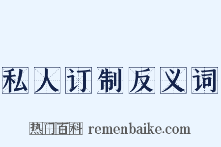 私人订制反义词是什么意思的图片